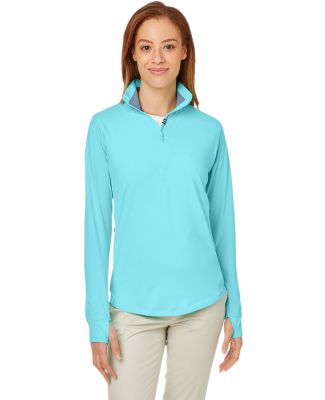 Nautica N17925 Women's Saltwater Quarter-Zip Pullo in Sea mist