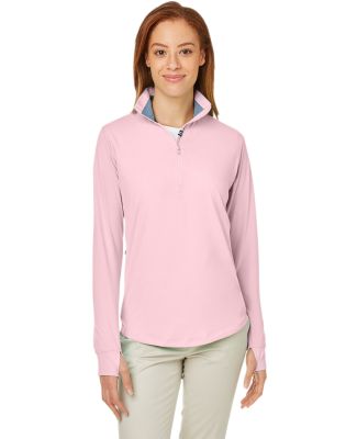 Nautica N17925 Women's Saltwater Quarter-Zip Pullo in Sunset pink