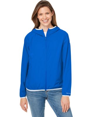 Nautica N17927 Women's Stillwater Hooded Windbreak in Royal