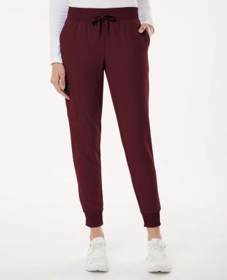 Jaanuu W20003P Women's Silex Knit-Waist Scrub Jogg in Burgundy