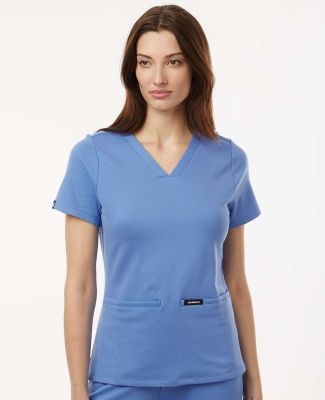 Jaanuu W30003 Women's Cesi Ultrasoft Scrub V-Neck  in Ceil blue