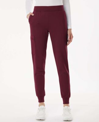 Jaanuu W40001P Women's Rubi Ultrasoft Scrub Jogger in Burgundy