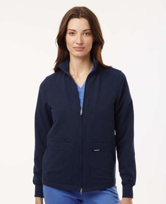 Jaanuu W60001 Women's Ceri Essential Full-Zip 6-Po in Midnight navy