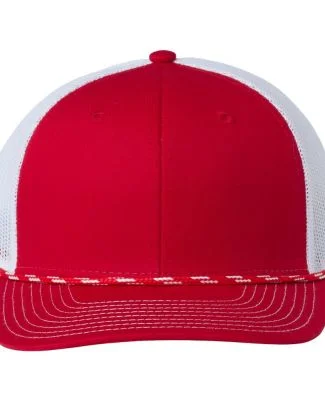 The Game Hats GB452R Everyday Rope Trucker Cap in Red/ white