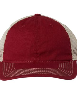 The Game Hats GB880 Soft Trucker Cap in Cardinal/ khaki