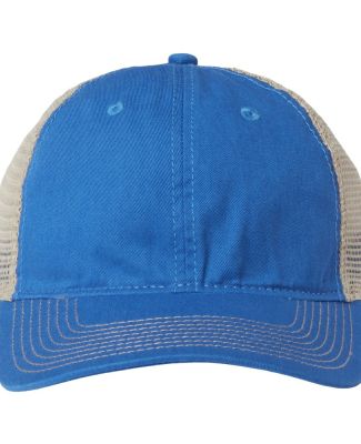The Game Hats GB880 Soft Trucker Cap in La blue/ khaki