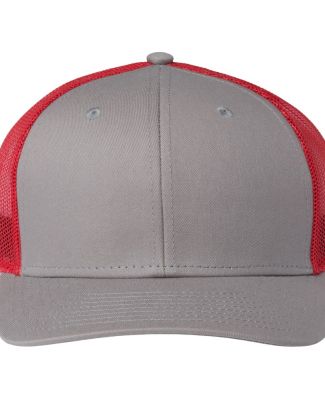 The Game Hats GB452E Everyday Trucker Cap in Grey/ red