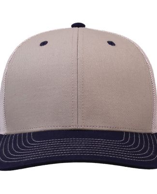 The Game Hats GB452E Everyday Trucker Cap in Khaki/ navy/ stone