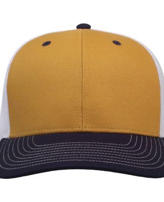 The Game Hats GB452E Everyday Trucker Cap in Mustard yellow/ navy/ white
