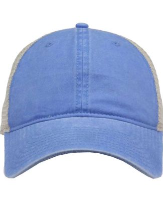 The Game Hats GB460 Pigment-Dyed Trucker Cap in Sky blue/ stone
