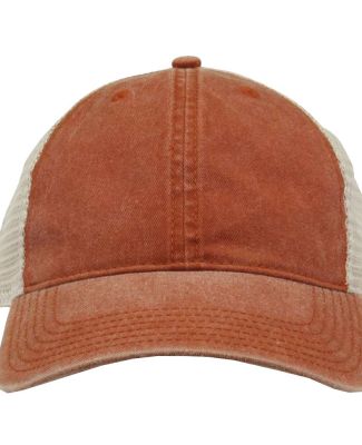The Game Hats GB460 Pigment-Dyed Trucker Cap in Texas orange/ stone