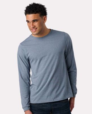 Recover EC102 Eco Long Sleeve T-Shirt in Blue rainbow