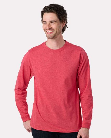 Recover EC102 Eco Long Sleeve T-Shirt in Ruby
