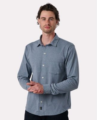 Recover EC650 Eco Button Down Shirt in Blue rainbow