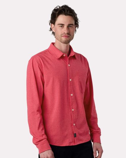 Recover EC650 Eco Button Down Shirt in Ruby