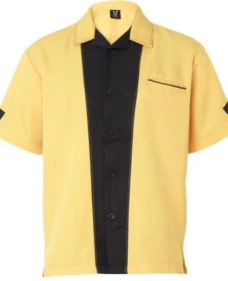 Hilton HP2245 Monterey Bowling Shirt in Gold/ black