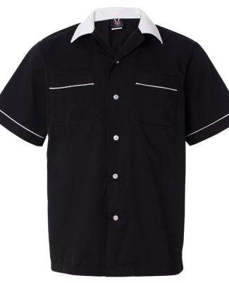 Hilton HP2244 GM Legend Bowling Shirt in Black/ white