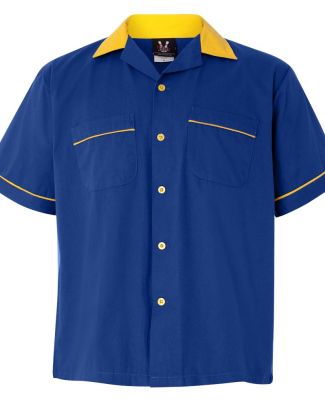 Hilton HP2244 GM Legend Bowling Shirt in Royal/ gold