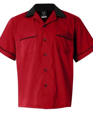 Hilton HP2244 GM Legend Bowling Shirt in Red/ black