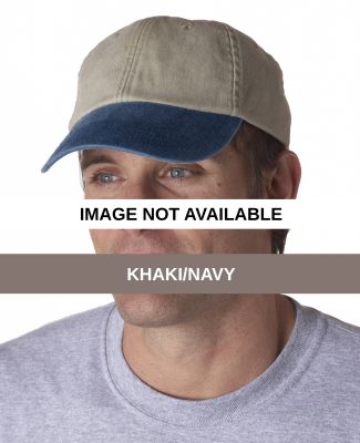 8141 UltraClub® Classic Cut Two-Tone Pigment-Dyed Khaki/Navy