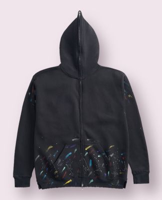 Teestyled TS9505FZ  | SUN DRIED FULL ZIP HOODIES in Paint drips black