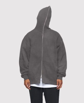 Teestyled TS9505FZ  | SUN DRIED FULL ZIP HOODIES in Pigment dyed black