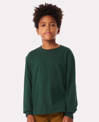 Bella+Canvas 3511Y Youth 6 oz Heavyweight Long Sle in Forest
