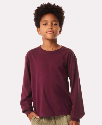 Bella+Canvas 3511Y Youth 6 oz Heavyweight Long Sle in Maroon