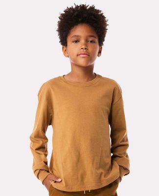 Bella+Canvas 3511Y Youth 6 oz Heavyweight Long Sle in Toast