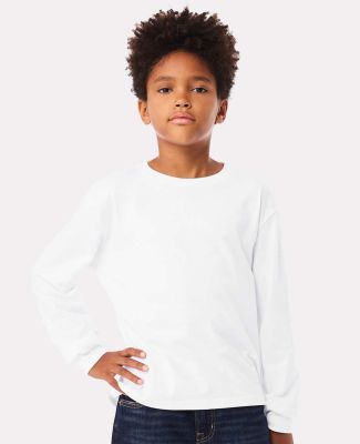 Bella+Canvas 3511Y Youth 6 oz Heavyweight Long Sle in White