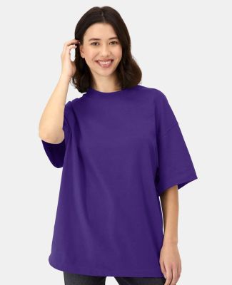 Hanes 5180R Beefy-T® Retro Street T-Shirt in Athletic purple