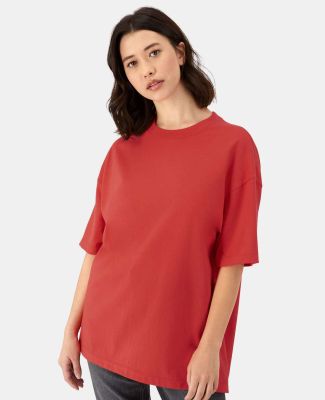 Hanes 5180R Beefy-T® Retro Street T-Shirt in Poppy red