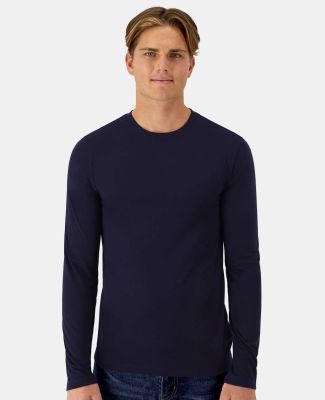 Hanes 484L Cool DRI® Cotton Touch Long Sleeve T-S in Athletic navy