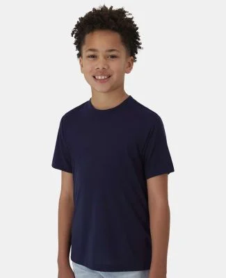 Hanes 484Y Cool DRI® Youth Cotton Touch T-Shirt in Athletic navy