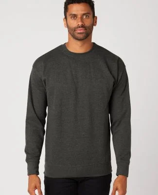 Cotton Heritage M2460 Lightweight Fleece Crewneck in Lite charcoal htr discontinued