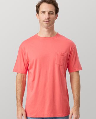 Cotton Heritage OU1620 Garment Dye S/S Pocket T-sh in Flamingo