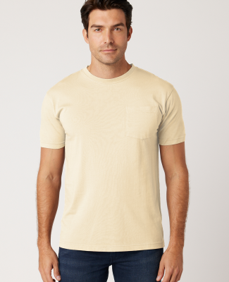 Cotton Heritage OU1620 Garment Dye S/S Pocket T-sh in Lemonade