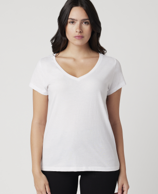 Cotton Heritage W1247 Women's V-Neck T-shirt in White