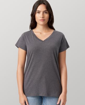 Cotton Heritage W1247 Women's V-Neck T-shirt in Charcoal heather