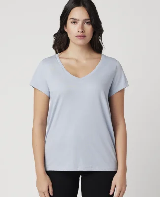 Cotton Heritage W1247 Women's V-Neck T-shirt in Blue fog