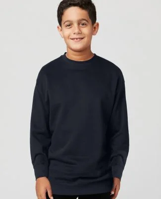 Cotton Heritage Y2460 Youth Crew Neck Fleece in Navy blazer