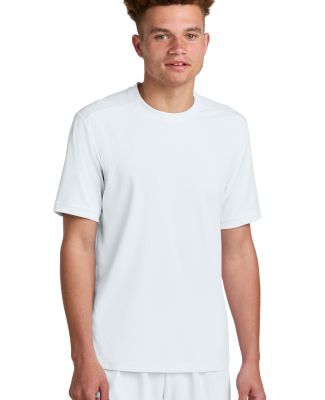 Sport Tek ST440 Sport-Tek Club Short Sleeve Crew in Wht/wht