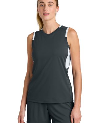 Sport Tek LST441 Sport-Tek Women's Club Sleeveless in Irgy/white