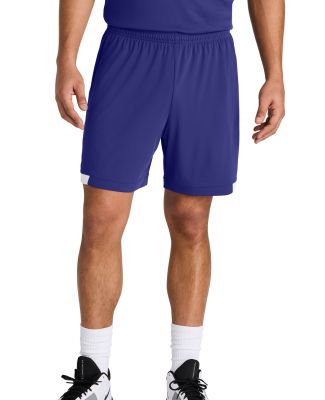 Sport Tek ST442 Sport-Tek Club 7  Short in Purple/wh
