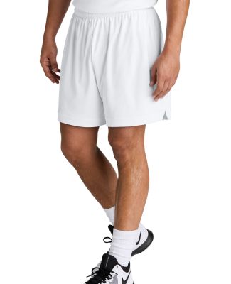 Sport Tek ST442 Sport-Tek Club 7  Short in Wht/wht