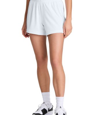Sport Tek LST442 Sport-Tek Women's Club 5  Short in Wht/wht