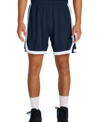Sport Tek ST901 Sport-Tek Rival Basketball 7 Short in Trnv/white