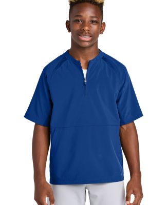 Sport Tek YJST489 Sport-Tek Youth Repeat 1/2-Zip S in Trueroyal
