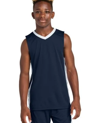 Sport Tek YST900 Sport-Tek Youth Rival Basketball  in Trnv/white