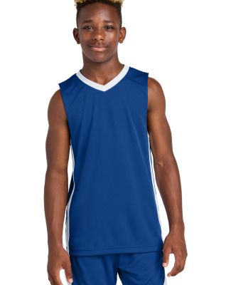 Sport Tek YST900 Sport-Tek Youth Rival Basketball  in Try/white